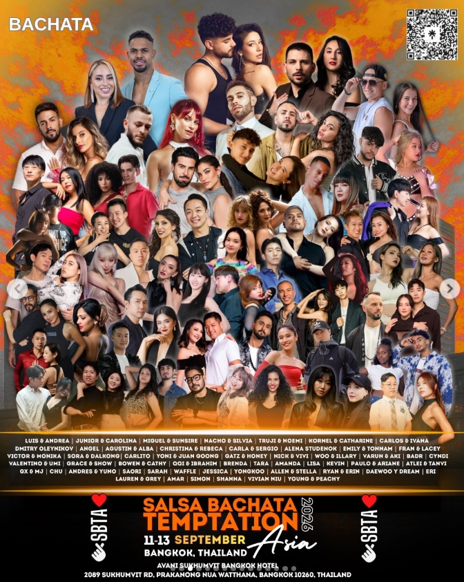 Salsa Bachata Temptation Asia 2026 poster